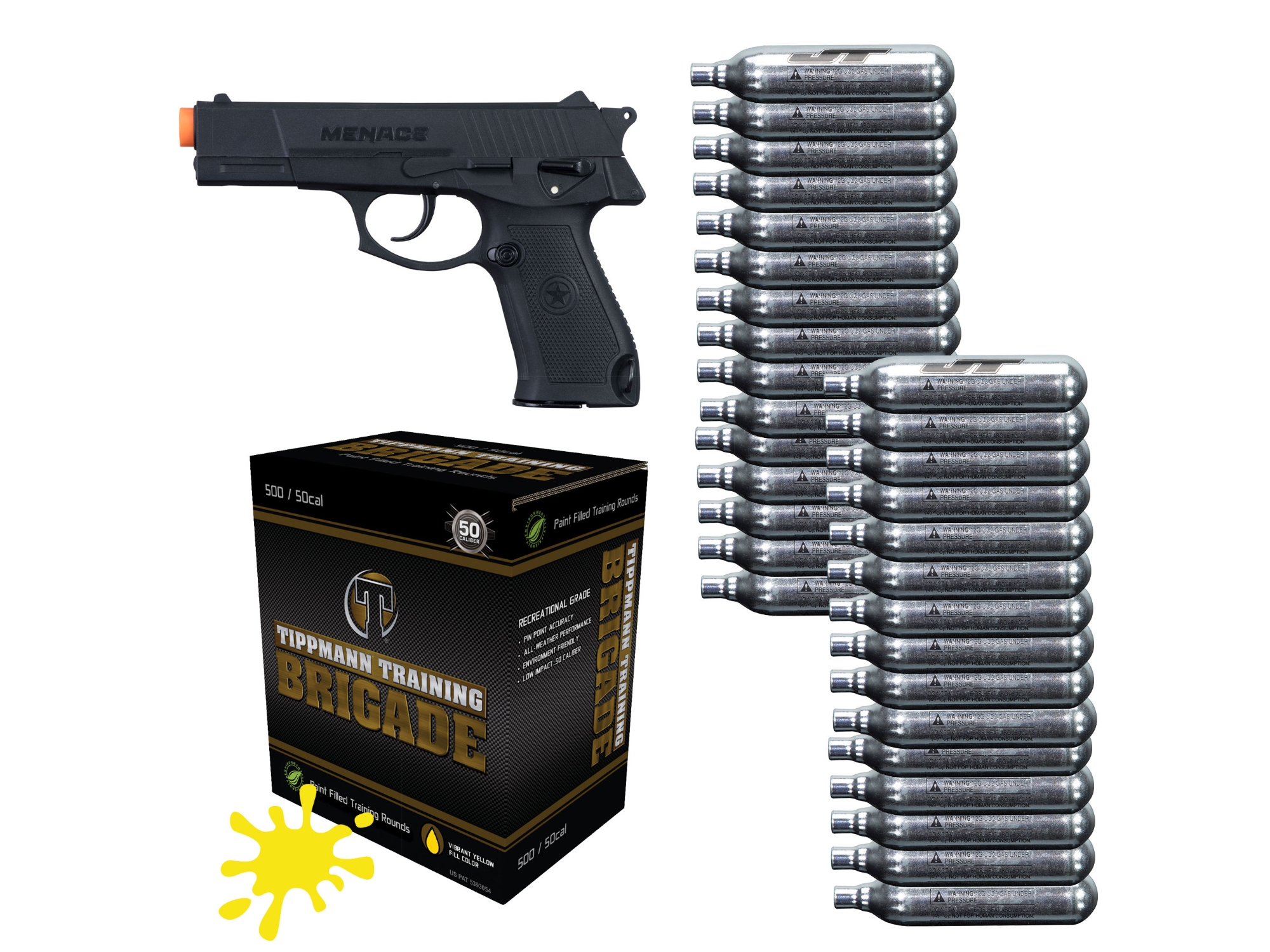 Tippmann Menace 50cal Paintball Pistol Bundle PAK