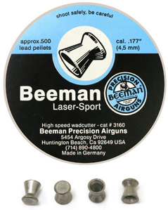 Beeman Laser Sport .177 Cal, 8.09 Grains, Wadcutter, 500ct