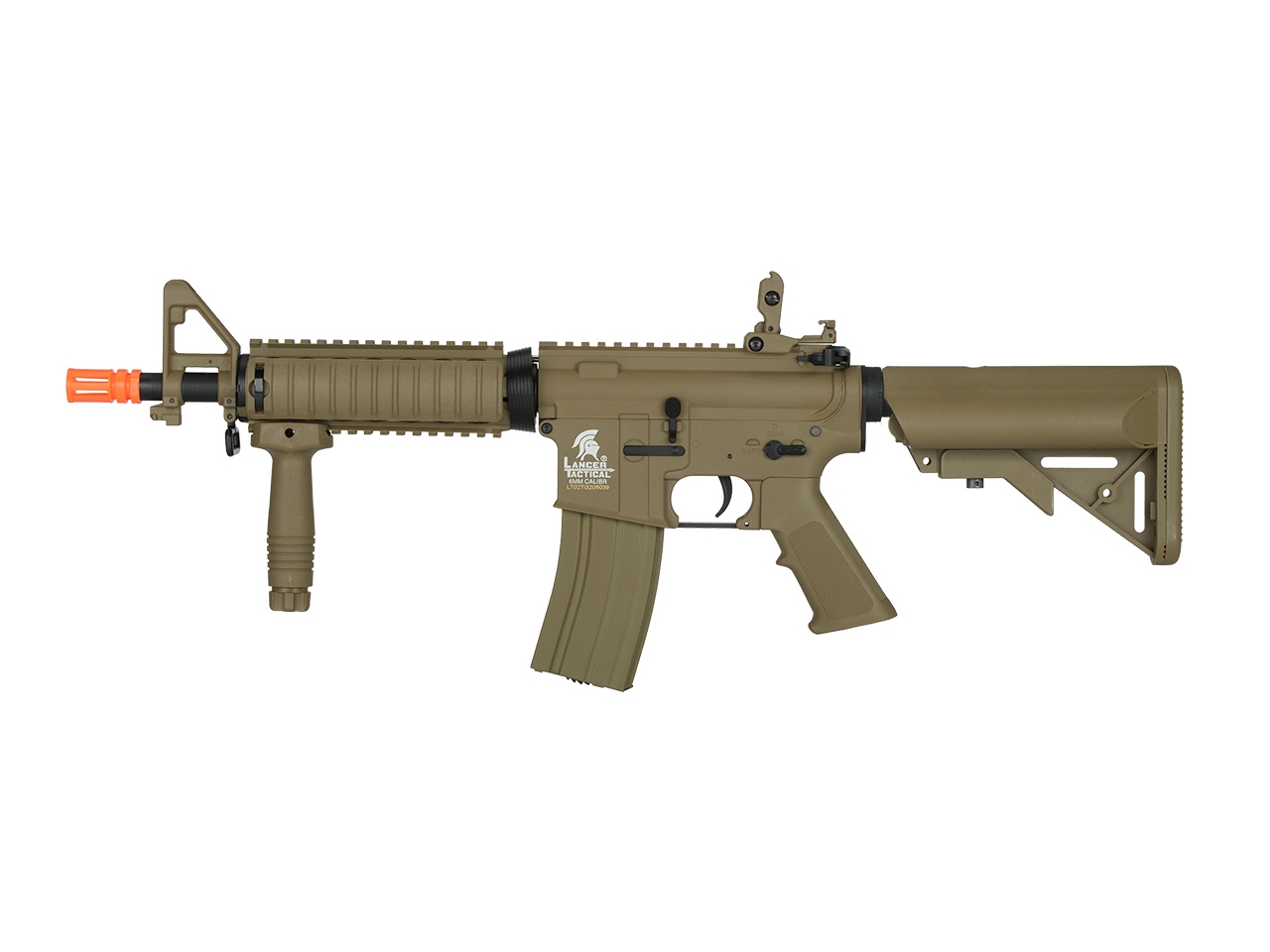 Lancer Tactical MK18 MOD 0 AEG Airsoft Rifle, Gen 2, Tan 6mm