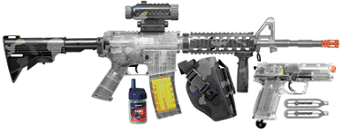 Crosman Clear Airsoft R70 Rifle, P50 Pistol Kit