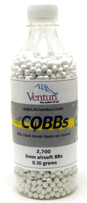 Air Venturi CQBBs 6mm airsoft BBs, 0.30g, 2700 rds, white