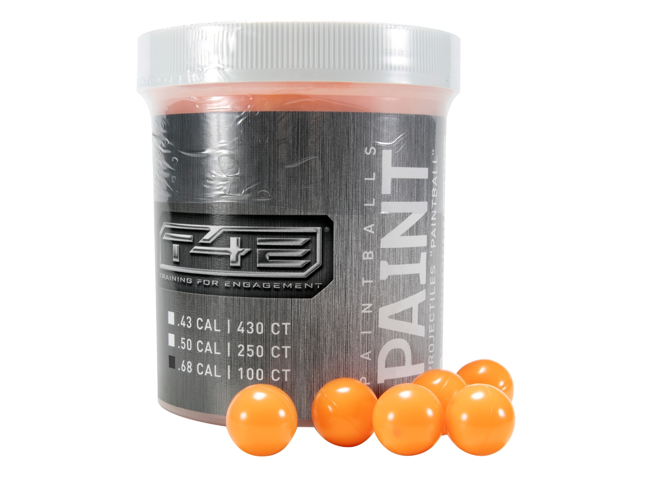 T4E Paintballs .68 Cal Ammo Orange 100 Ct, 100 Count 0.68