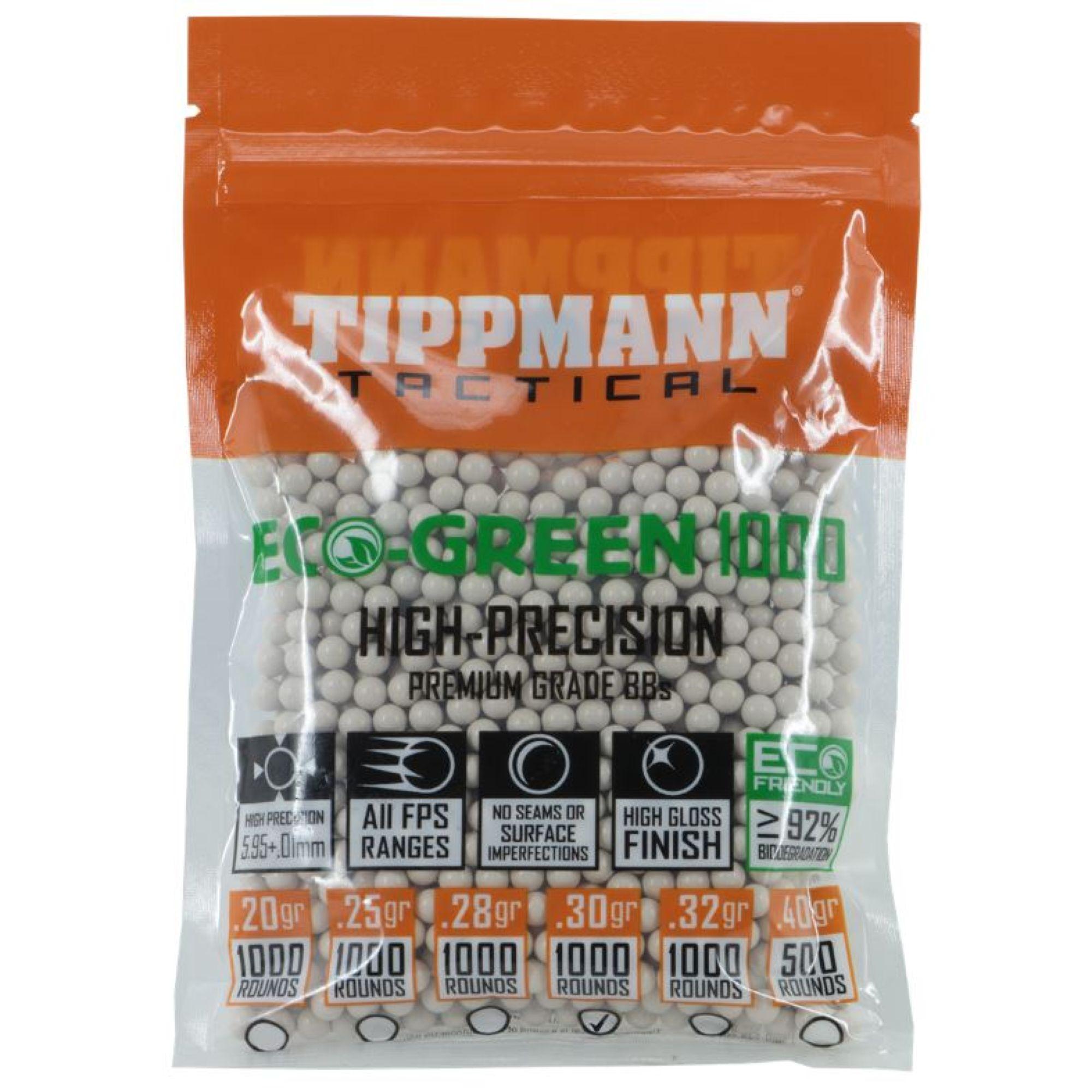 Tippmann Tactical Airsoft BB Eco 1000ct .30g White, 6mm
