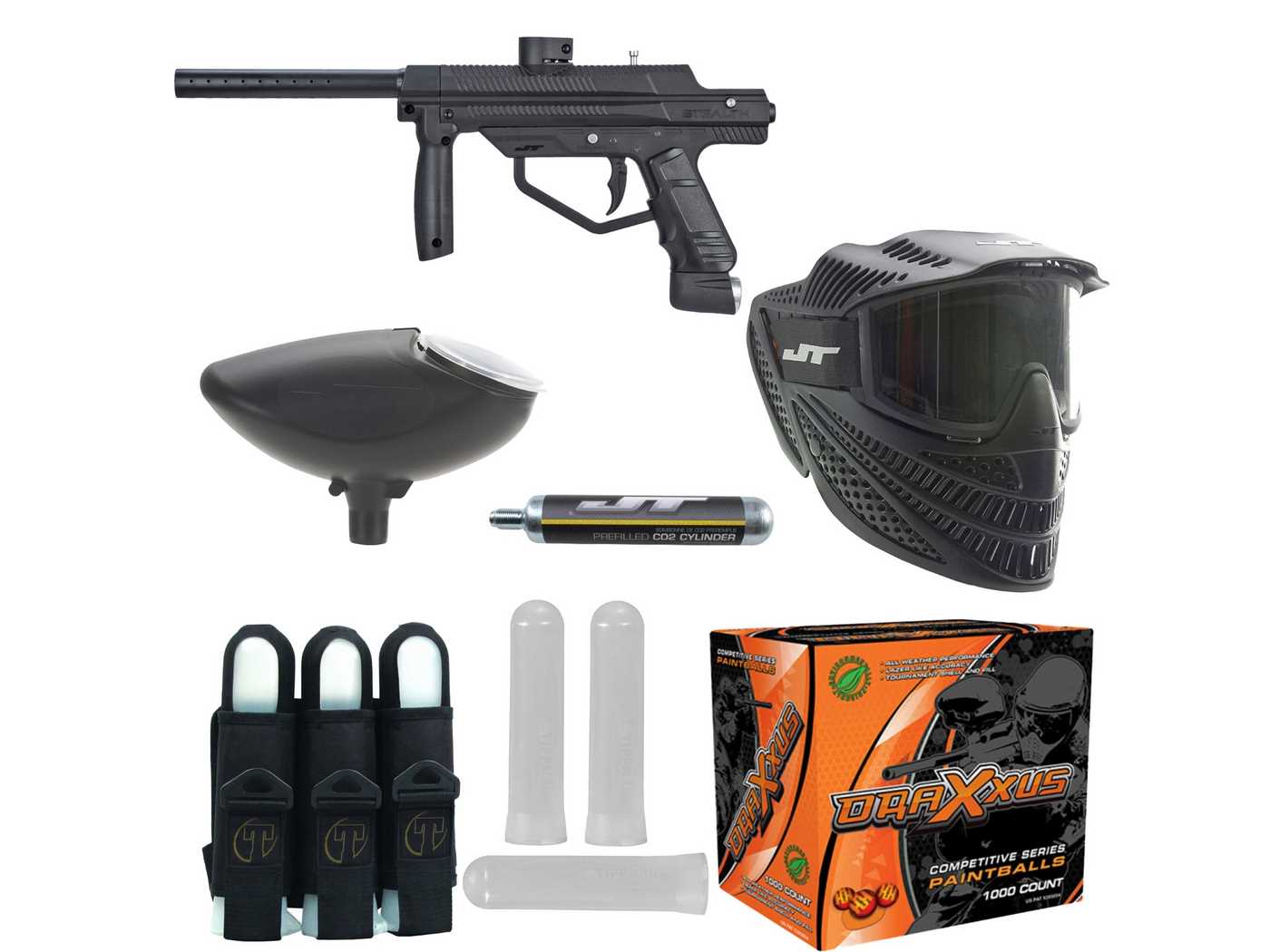 JT Stealth Paintball Marker Ready Set Go PAK