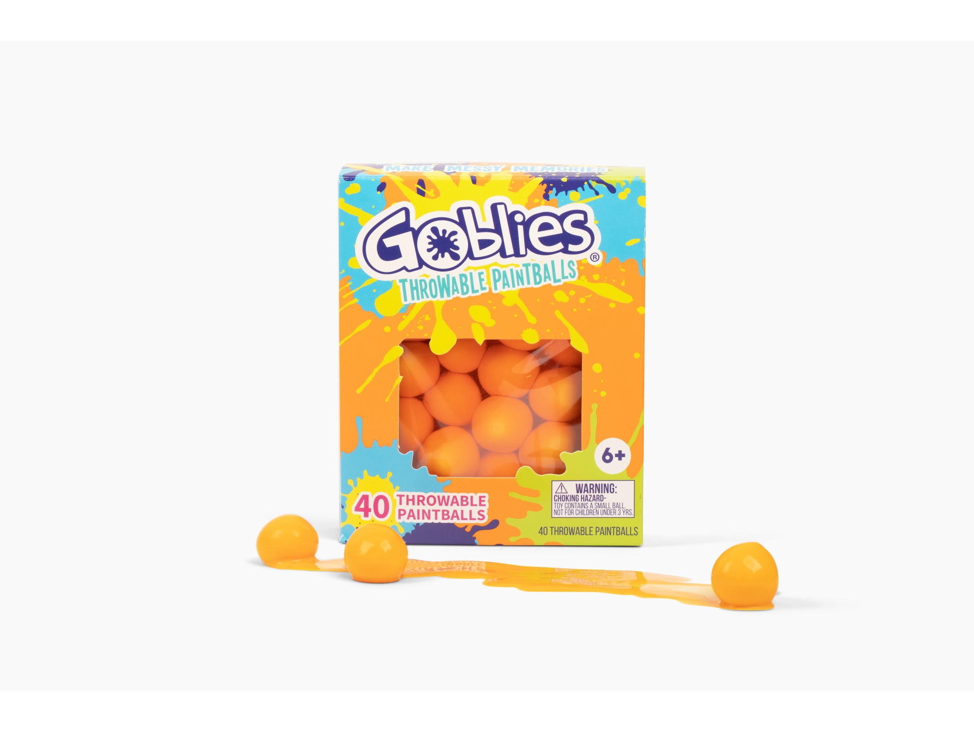 Gobiles Goblies Throwable Paintballs 40ct, Orange