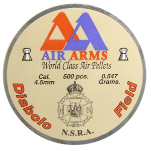 Air Arms Diabolo Field .177 Cal (4.51mm), 8.4 Grains, Domed, 500ct