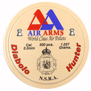 Air Arms Diabolo Hunter .22 Cal (5.52mm), 16 Grains, Pointed, 500ct