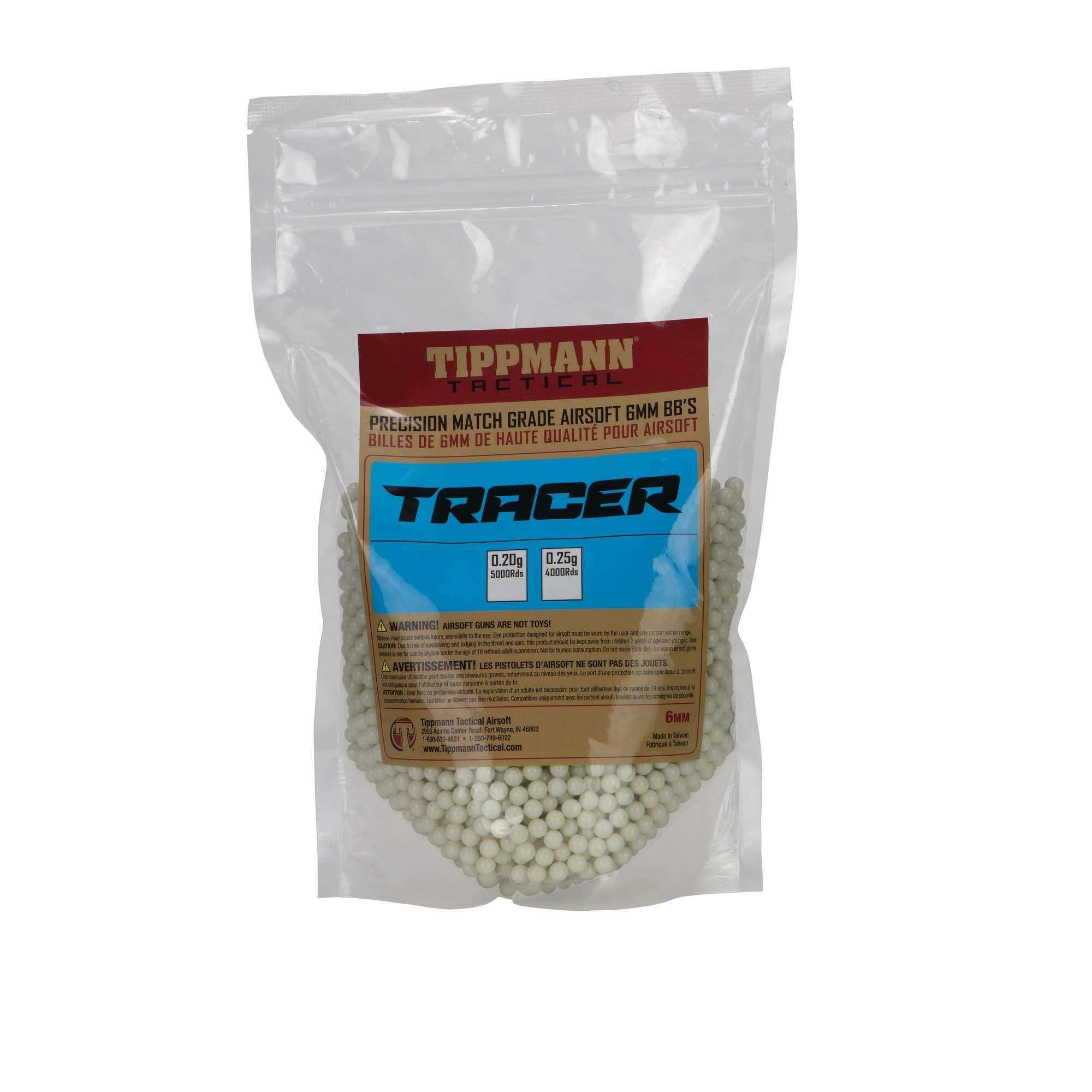 Tippmann Tactical Tracer Airsoft Ammo 25g 4K Glow, 6mm, 4000 Count 6mm