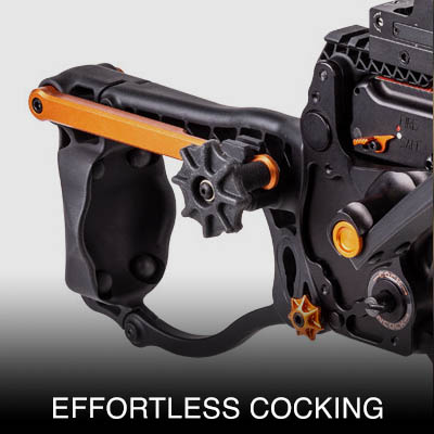 Ravin R18 cocking system that allows effortless cocking