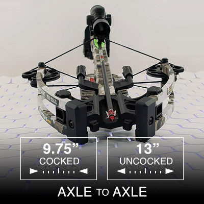 Titan 400 axle to axle cocked width 9 75 inches