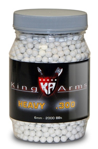 King Arms 6mm airsoft BBs, 0.30g, 2,000 rds, white