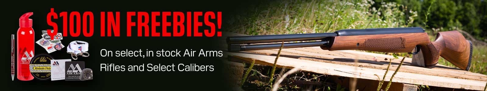 Up to $100 in Freebies on Select Air Arms