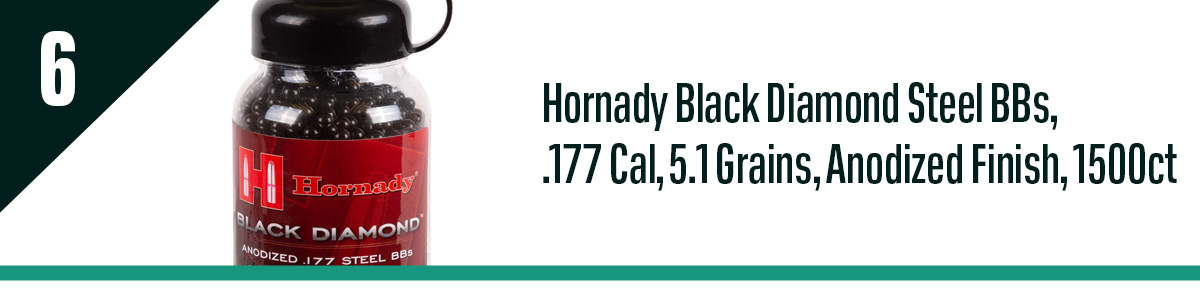 Hornady Black Diamond Steel BBs, .177 Cal, 5.1 Grains, Anodized Finish, 1500ct