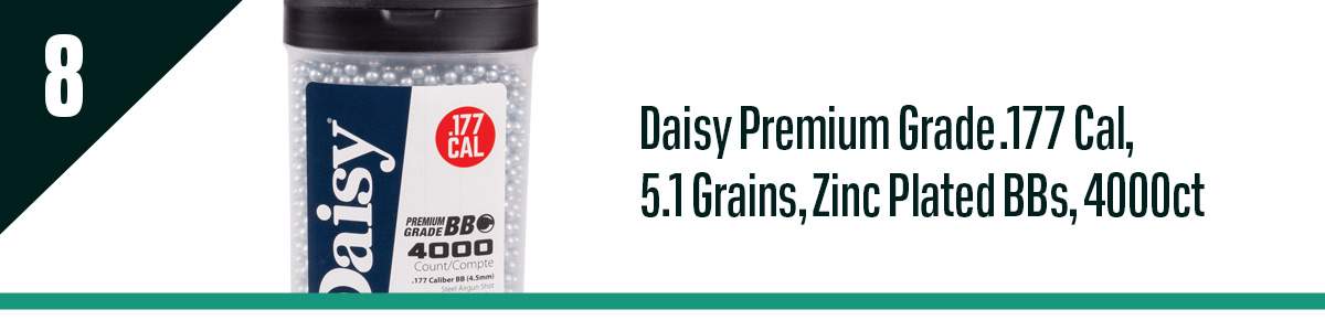 Daisy Premium Grade .177 Cal, 5.1 Grains, Zinc Plated BBs, 4000ct