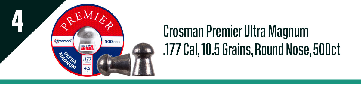 Crosman Premier Ultra Magnum .177 Cal, 10.5 Grains, Round Nose, 500ct