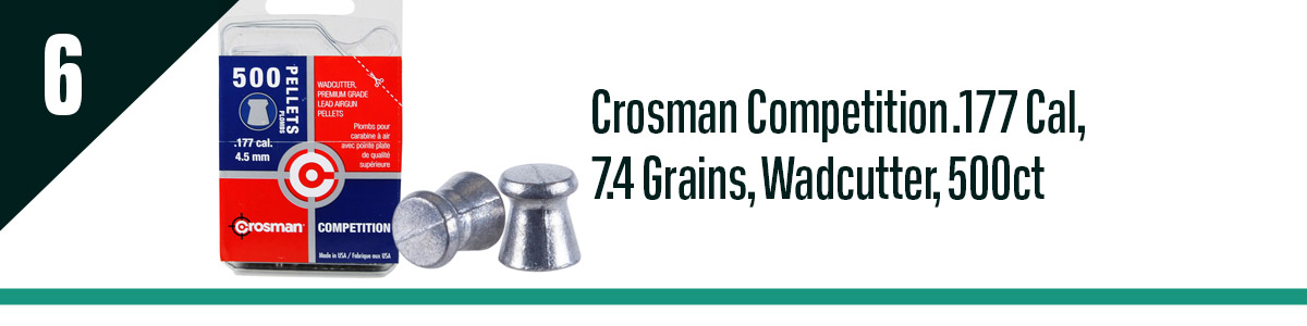 Crosman Competition .177 Cal, 7.4 Grains, Wadcutter, 500ct