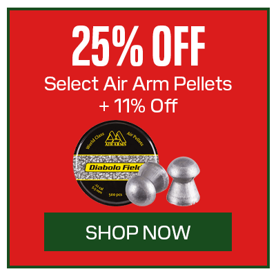 25% Off Select Air Arm Pellets + 11% Off