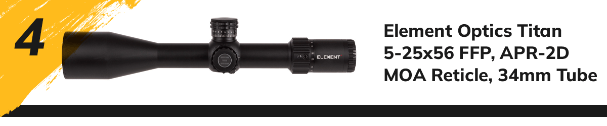 Element Optics Titan 5-25x56 FFP, APR-2D MOA Reticle, 34mm Tube