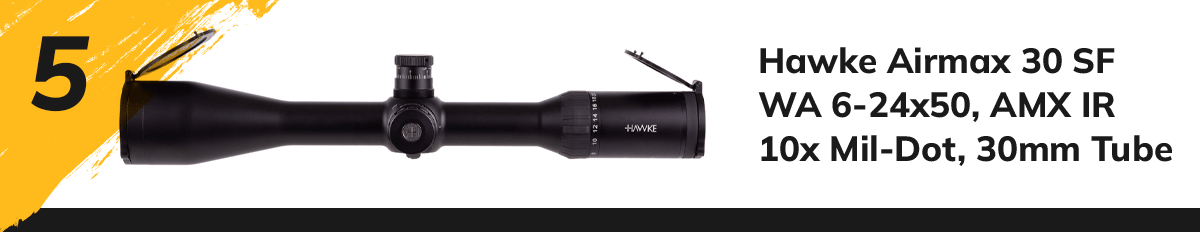 Hawke Airmax 30 SF WA 6-24x50, AMX IR 10x Mil-Dot, 30mm Tube