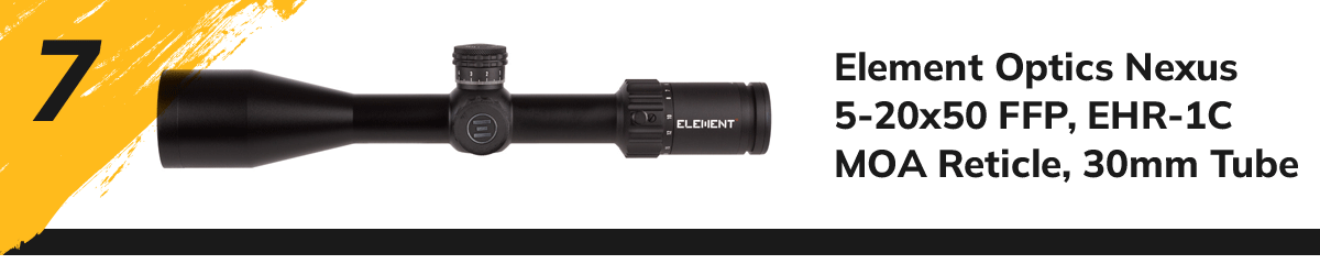 Element Optics Nexus 5-20x50 FFP, EHR-1C MOA Reticle, 30mm Tube