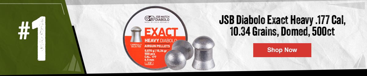 JSB Diabolo Exact Heavy .177 Cal, 10.34 Grains, Domed