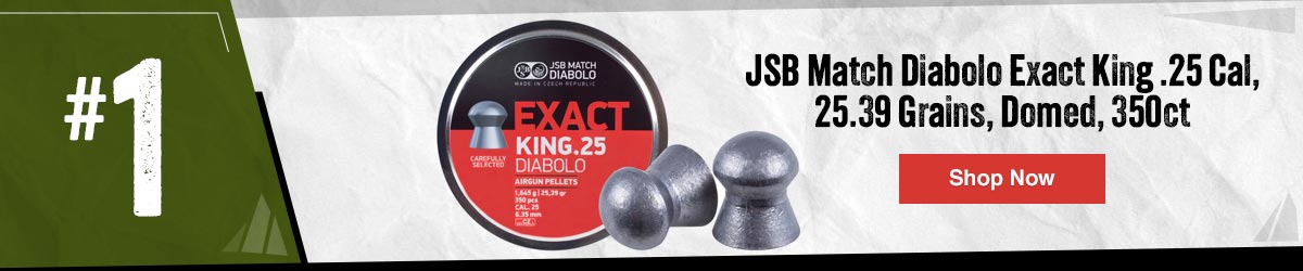 JSB Match Diabolo Exact King .25 Cal, 25.39 Grains, Domed