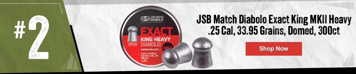 JSB Match Diabolo Exact King MKII Heavy .25 Cal, 33.95 Grains, Domed