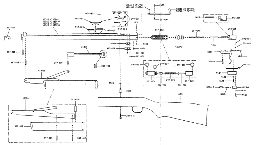 Product Schematics For Benjamin 392 Pump Air Rifle Pyramyd Air.