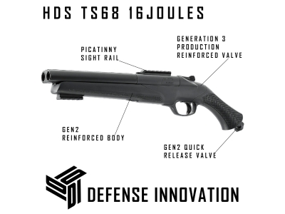 DI HDS 16 Joules Home Defense Double Barrel Shotgun (.68 Cal)