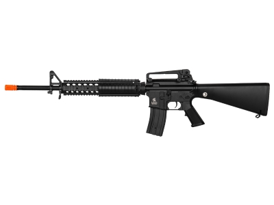 Lancer Tactical 22B Free Float M16 AEG Airsoft Rifle, Black