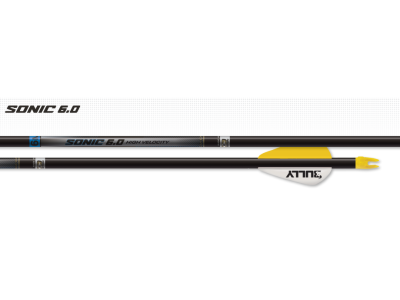 Easton Sonic 6.0 6MM ACU Carbon Arrows 12 Pack Bare Shafts, 12 Count