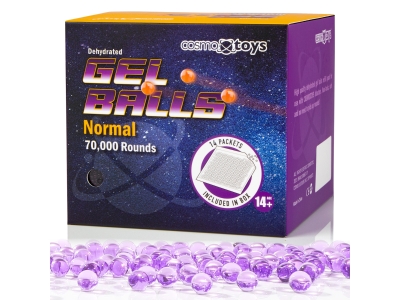 CosmoxToys 70K Purple Gel Balls (Normal), Purple Amethyst, 7.5 mm