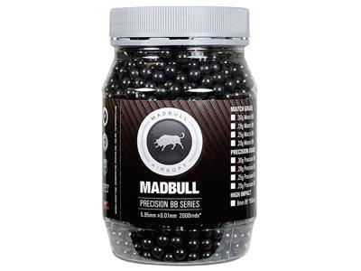 Mad Bull Snipe Grade 6mm plastic airsoft BBs, 0.43g, 2,000 rds, black | Pyramyd Air