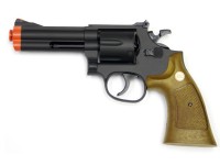 UHC TSD Sports Spring Revolver 933 4 inch Barrel, Brown Airsoft gun
