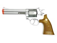 934 UHC 6 inch revolver, Silver/Brown Airsoft gun