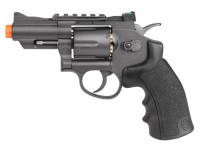 Black Ops / WG Metal CO2 Airsoft Revolver, Black, 2.5 inch Airsoft gun
