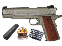 Swiss Arms SA 1911 TRS CO2 BB Pistol with Faux Suppressor, B Air gun