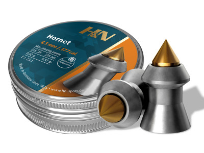 H&N Hornet Pistol Pellets, .177 Cal, 7.7 Grains, Pointed, 250ct