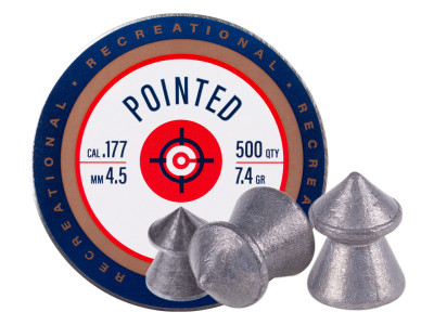 Crosman Field Hunting .177 Cal, 7.4 Grains, Pointed, 500ct