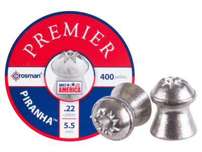 Crosman Premier Piranha .22 Cal, 14.39 Grains, Hollowpoint, 400ct