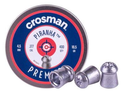 Crosman Premier Piranha .177 Cal, 10.5 Grains, Hollowpoint, 400ct