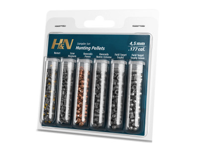 H&N Hunting Sampler .177 Cal, 6 Different Pellets, 215ct