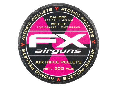 FX Atomic Pellets, .177 Cal, 10.3gr, Hollowpoint, 500 ct