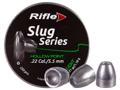 Rifle Slug Series, .22cal, Light, 18.21gr, Hollowpoint, 250ct