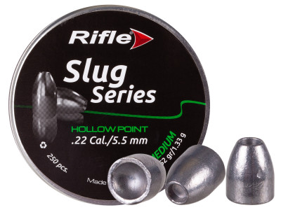 Rifle Slug Series, .22cal, Medium, 20.52gr, Hollowpoint, 250ct