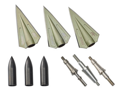 Bear RazorHead VWS Double Bevel Broadhead Kit, Green