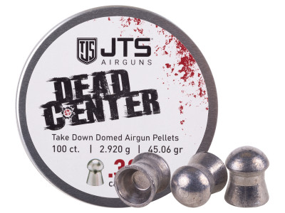 JTS Dead Center Precision .30 Cal, 45.06 Grain, Domed, 100ct, Blister Pack