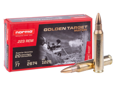 Norma .223 Remington Golden Target, 77gr, 20ct