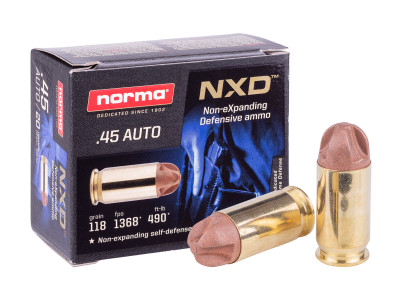 Norma .45 Auto NXD, 118gr, 20ct