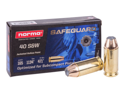 Norma .40 S&W SafeGuard JHP, 165gr, 50ct